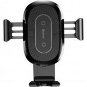 Автотримач Baseus WXZT-01 + Бездротова зарядка Чорний