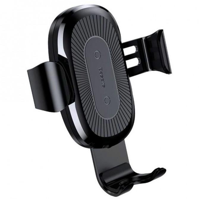 Автодержатель Baseus WXZT-01 + Беспроводная зарядка Чёрный-3