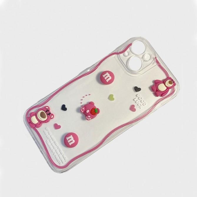 Чехол 3D M&M`s series for iPhone 14 Bear Red-1