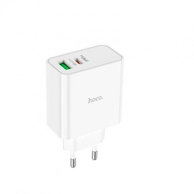 Сетевое зарядное устройство 1USB + Type-C Hoco C113A PD65W+QC3.0 White-1