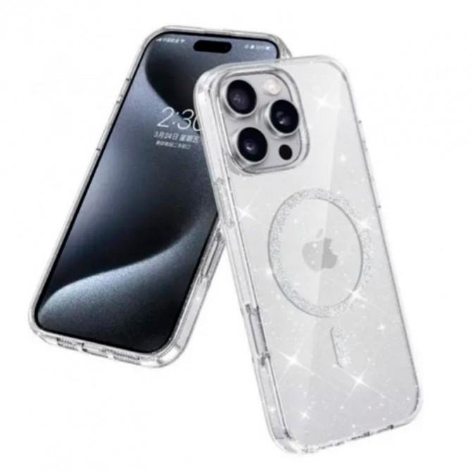 Чохол TPU Eclipse Sparkle (MagFit) для Apple iPhone 14 Pro Max (6.7") Прозорий