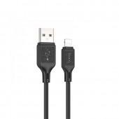 Кабель USB Hoco X90 Cool silicone charging data Lightning Black 1m