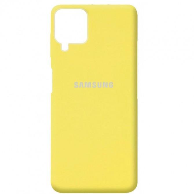 Чехол накладка Original Soft Case Samsung A125 Galaxy A12 Светло Желтый FULL
