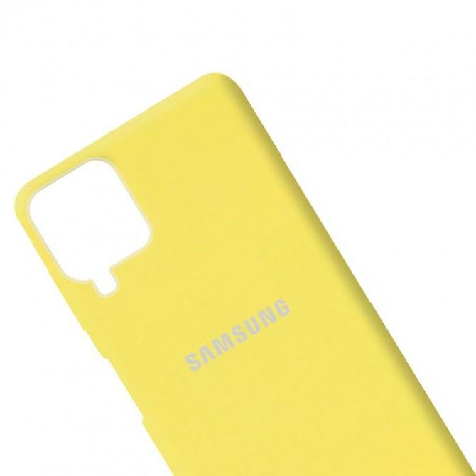 Чехол накладка Original Soft Case Samsung A125 Galaxy A12 Светло Желтый FULL-1