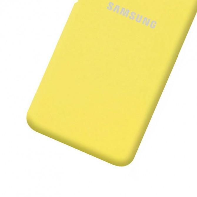 Чехол накладка Original Soft Case Samsung A125 Galaxy A12 Светло Желтый FULL-2