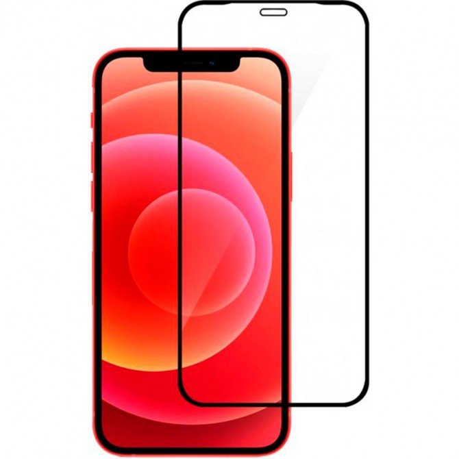 Защитное стекло для APPLE iPhone 13 mini (5.4) (0.3 мм, 5D черное) Best Quality