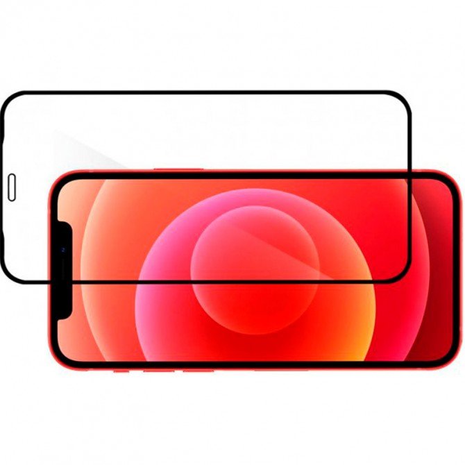 Защитное стекло для APPLE iPhone 13 mini (5.4) (0.3 мм, 5D черное) Best Quality-1