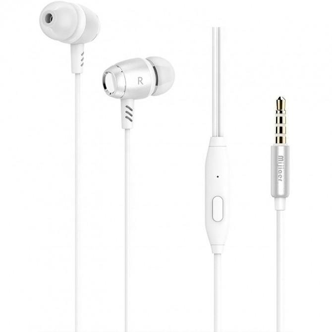 Наушники HF MP3 Langsdom M22 with mic White