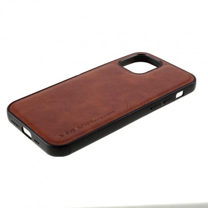 Чехол X-Level Leather series iPhone 12 Pro Max Brown-4