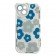 Чехол Flower Bush series for iPhone 13 Blue/White