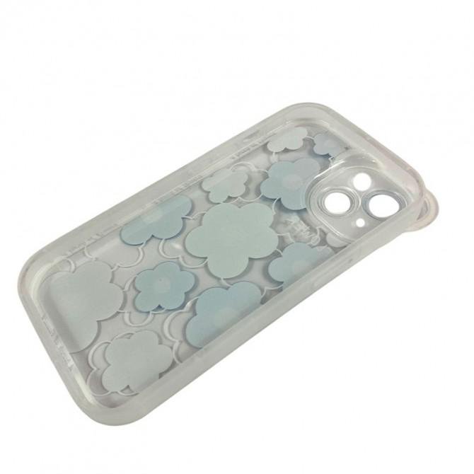 Чохол Flower Bush series for iPhone 13 Blue/White-1