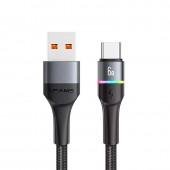 Кабель Usams U76 US-SJ534 Type-C Aluminium Alloy Data Cable 1.2m Black