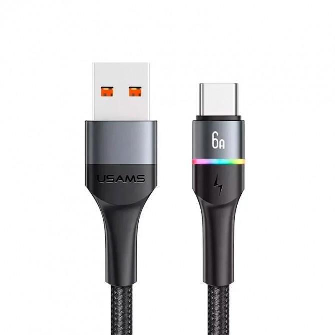 Кабель Usams U76 US-SJ534 Type-C Aluminium Alloy Data Cable 1.2m Black