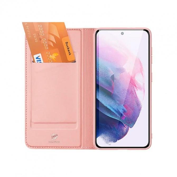 Чохол-книжка Dux Ducis з карманом для візитівок для Samsung Galaxy S22+ (Rose Gold)-1