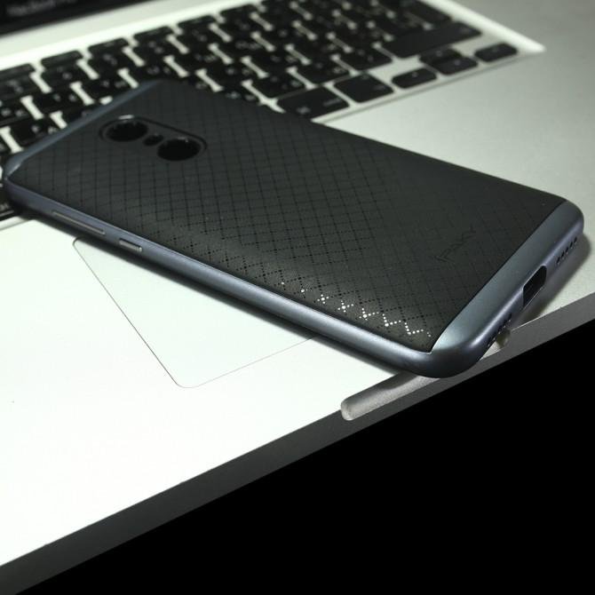 Накладка iPaky Carbon TPU + Bumper для Xiaomi Redmi 5 Plus Сірий-3