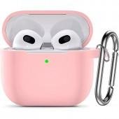 Чехол U-Like Silicone Protective Case For Airpods 3 Slim + Lock Shiny Pink
