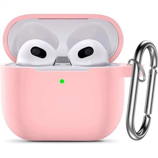 Чохол U-Like Silicone Protective Case For Airpods 3 Slim + Lock Shiny Pink