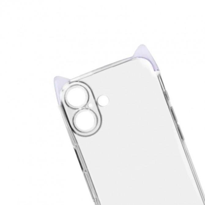 Чохол TPU Cat для Apple iPhone 16 (6.1") Transparent-1