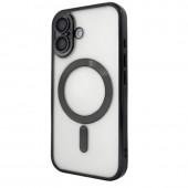 Силиконовый чехол SHINING with MagSafe для iPhone 16 Черный (матовый)