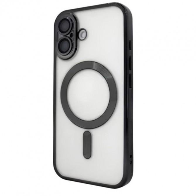Силиконовый чехол SHINING with MagSafe для iPhone 16 Черный (матовый)