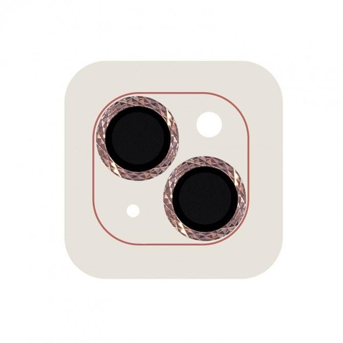 Захисне скло на камеру Metal Shine (в упак.) для Apple iPhone 14 (6,1")/ 14 Plus (6.7") Рожевий