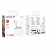 Навушники Bluetooth Headset Borofone FQ9 Plus Peaceful ANC+ENC White