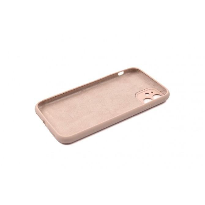 Оригинальный силиконовый чехол для iPhone 11 Бежевый FULL (with camera protection)-2