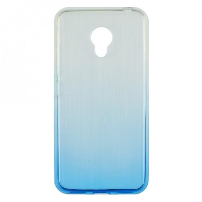 Силиконовая накладка с отливом для Meizu M3 голубая-1