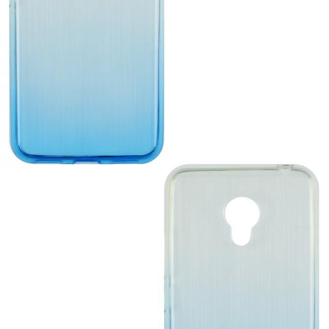 Силиконовая накладка с отливом для Meizu M3 голубая-2