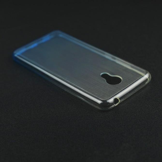 Силиконовая накладка с отливом для Meizu M3 голубая-4