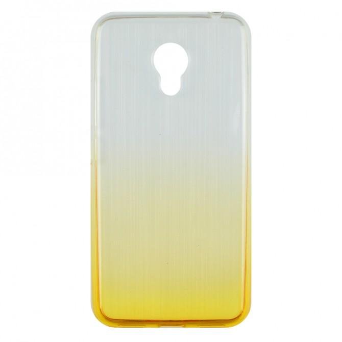 Силиконовая накладка с отливом для Meizu M3 желтая-1