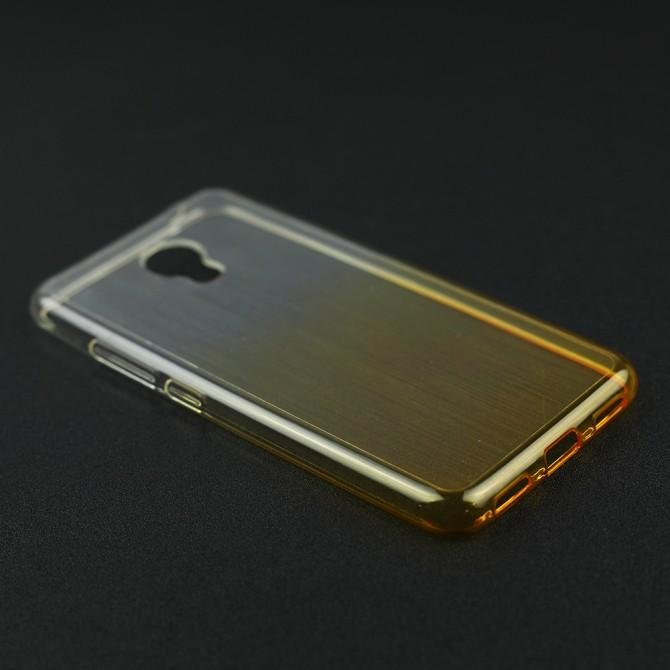 Силиконовая накладка с отливом для Meizu M3 желтая-3