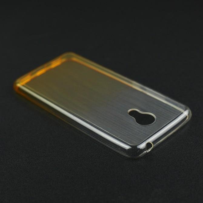 Силиконовая накладка с отливом для Meizu M3 желтая-4