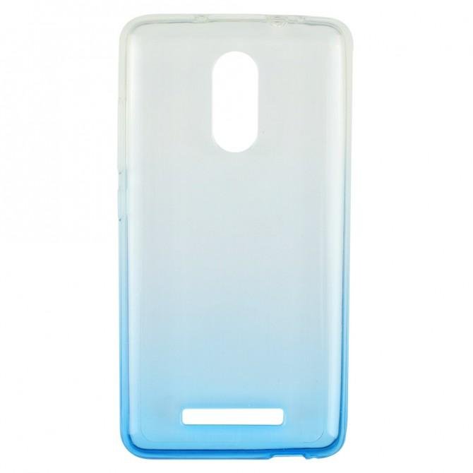 Силиконовая накладка с отливом для Xiaomi Redmi Note 3 голубая-1