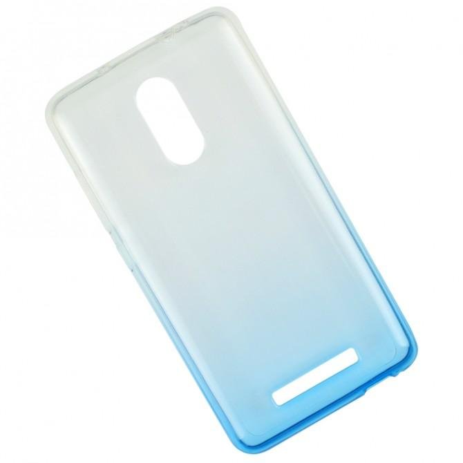 Силиконовая накладка с отливом для Xiaomi Redmi Note 3 голубая-2