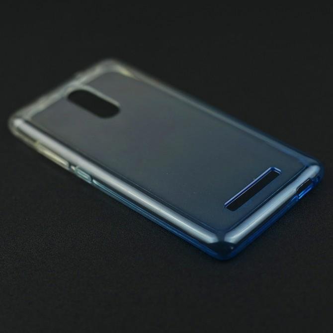 Силиконовая накладка с отливом для Xiaomi Redmi Note 3 голубая-3