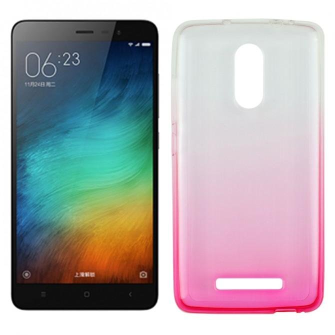 Силіконова накладка с отливом для Xiaomi Redmi Note 3 рожева