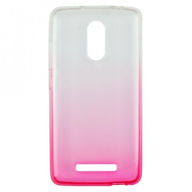 Силіконова накладка с отливом для Xiaomi Redmi Note 3 рожева-1