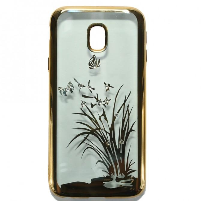 Силиконовый чехол Beckberg Breathe seria для Samsung J330 (J3-2017) Флора-1
