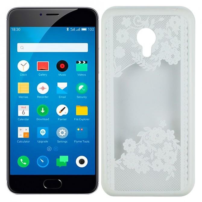 Силиконовый чехол для Meizu M3 Fashion белый