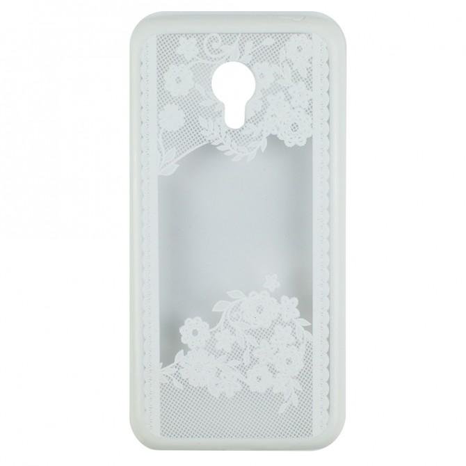 Силиконовый чехол для Meizu M3 Fashion белый-1
