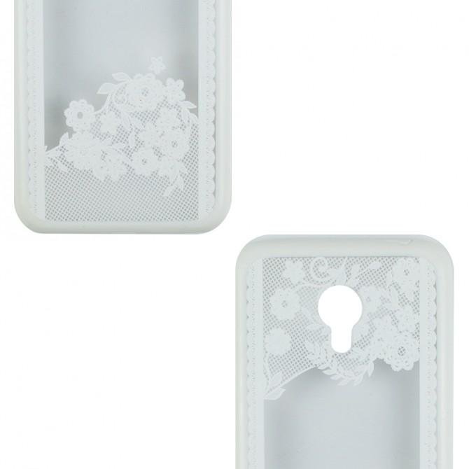 Силиконовый чехол для Meizu M3 Fashion белый-2