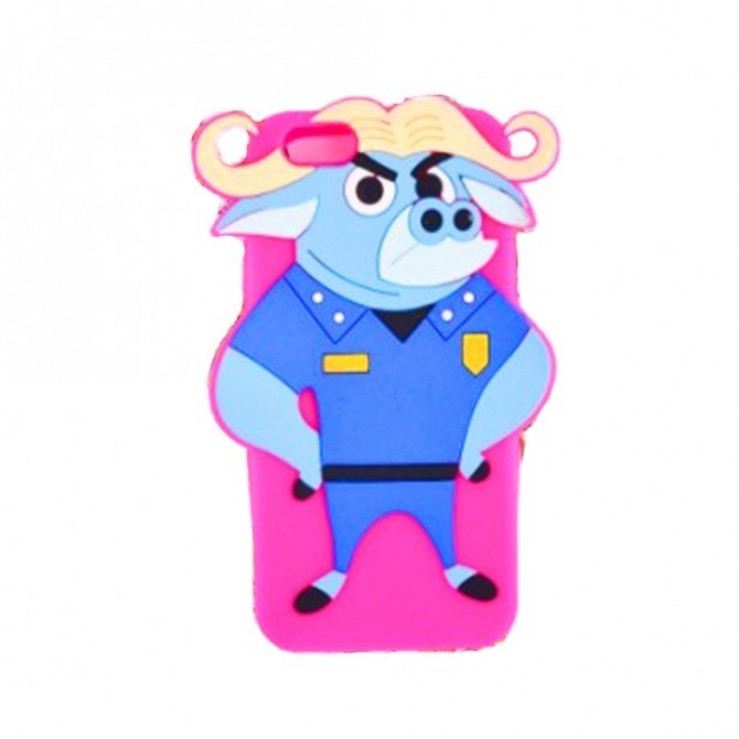 Силиконовый чехол Зверополис Cow для iPhone 6/6S-1