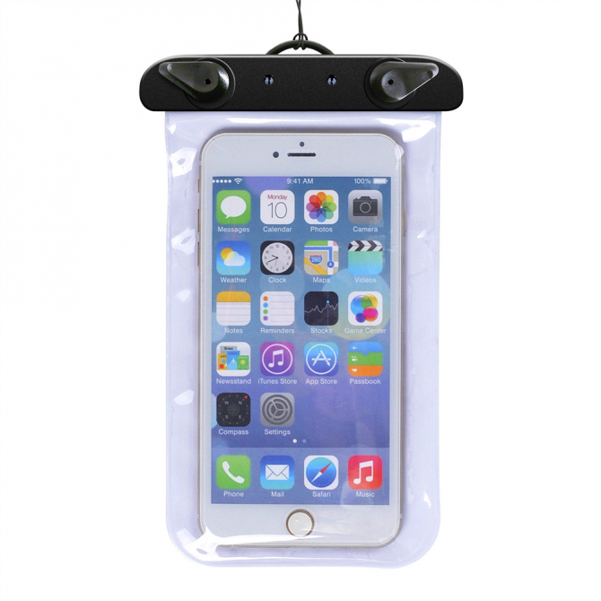 Силиконовый чехол на шею Waterproof Чёрный (6,5")