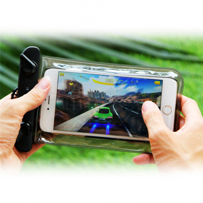 Силиконовый чехол на шею Waterproof Чёрный (6,5")-1