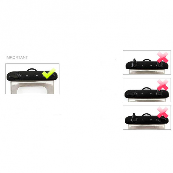 Силиконовый чехол на шею Waterproof Чёрный (6,5")-4