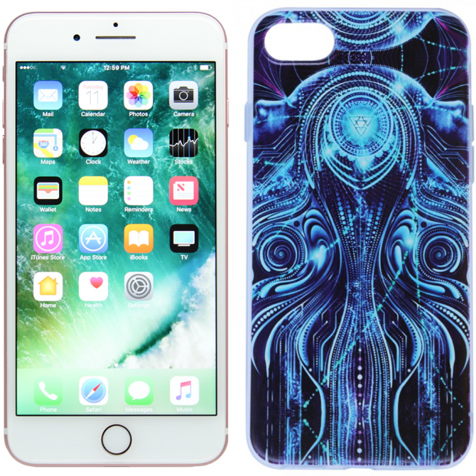 Тонкий силиконовый чехол "Чакра" с прозрачными краями для Apple iPhone 7 (4.7")