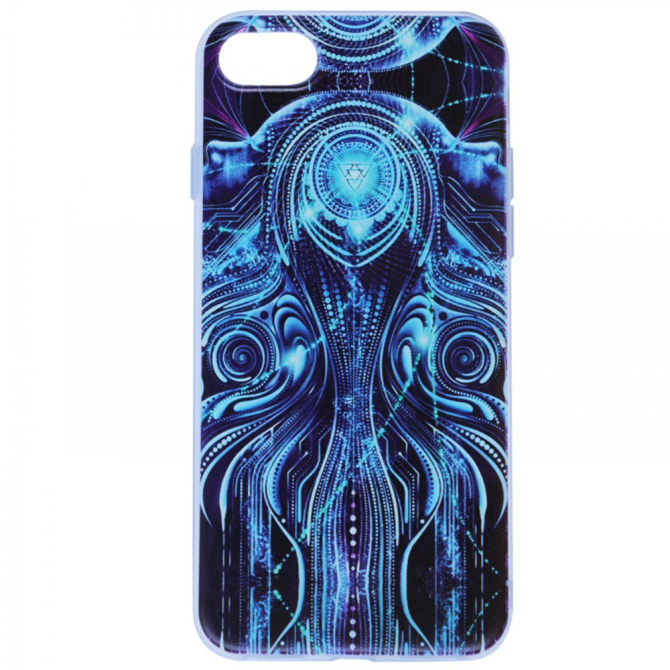 Тонкий силиконовый чехол "Чакра" с прозрачными краями для Apple iPhone 7 (4.7")-1