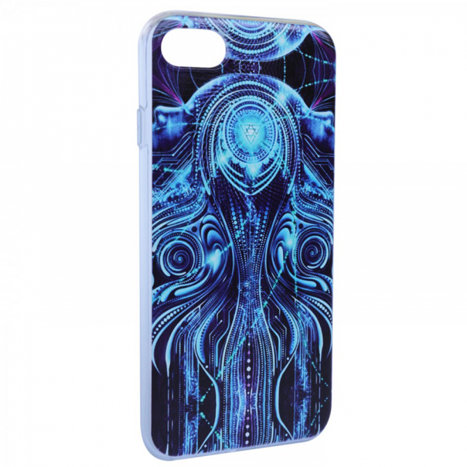 Тонкий силиконовый чехол "Чакра" с прозрачными краями для Apple iPhone 7 (4.7")-2