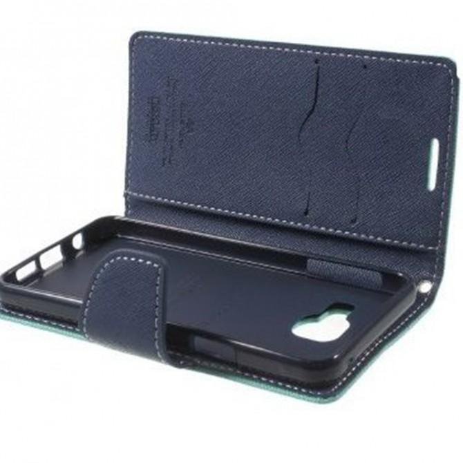 Чохол книжка Mercury Fancy Diary series для Samsung A310F Galaxy A3 (2016) (Бірюзовий / Синій)-2